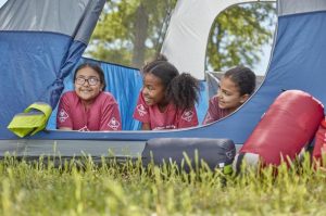 Cub Scouts in Tent